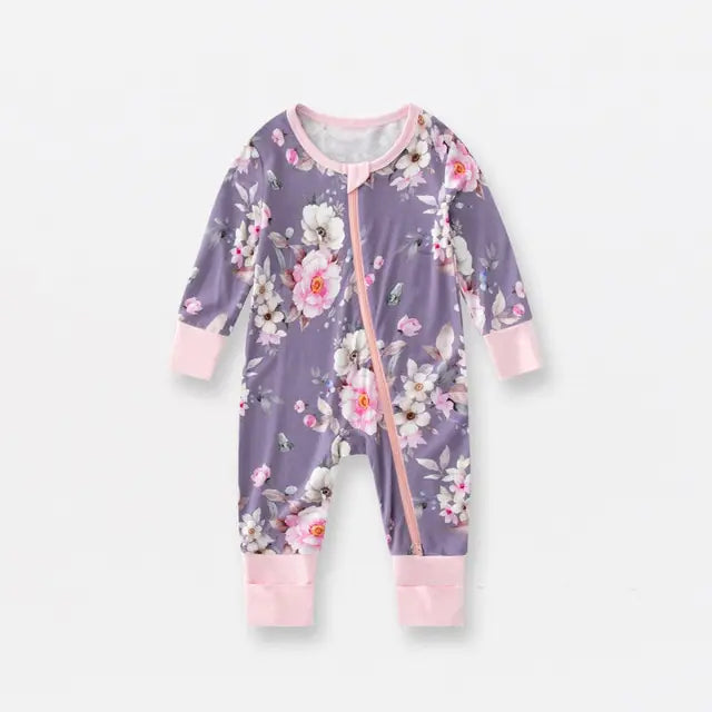 Bamboo Fiber Baby Zippered Romper