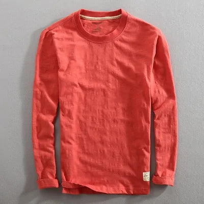 Men's Vintage Bamboo Cotton Long Sleeve T-shirt